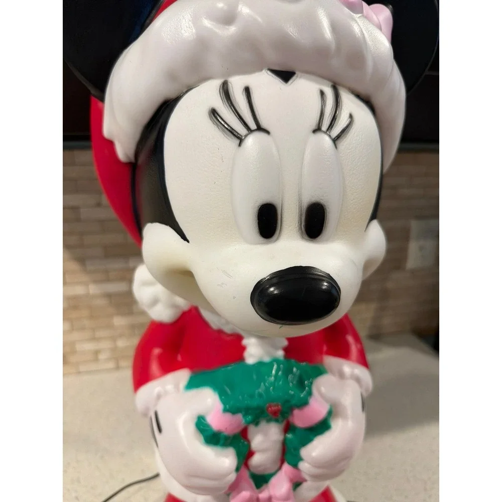 Gemmy Disney Mickey Minnie Christmas‎ Blow Mold Set